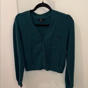 Vans Teal V-Neck Button Cardigan